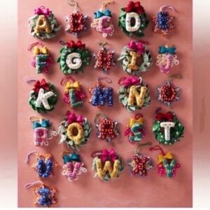 NWOT Anthropologie Deck the Halls Monogram Ornament- Letter “J”